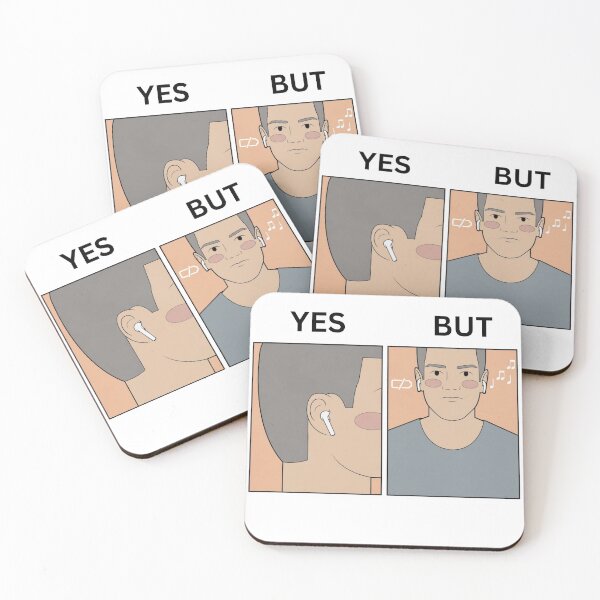 Item preview, Yes But Noise Cancellation Earbuds Version - Thanksgiving, Christmas And Birthday Party Gift Ideas for Memes Lovers and Fans designed and sold by Memeing Everything.