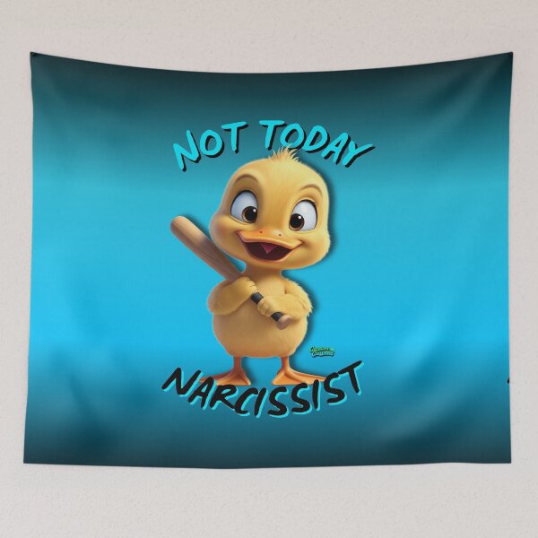 Artikelvorschau, Nicht heute Narzisst™ Ente | Fettes Mental Health Statement T-Shirt entworfen und verkauft von WHITE FLAME PRINTS.