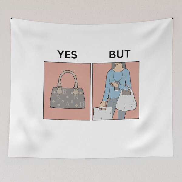 Item preview, Yes But Brand Handbags Version - Thanksgiving, Christmas And Birthday Party Gift Ideas for Memes Lovers and Fans designed and sold by Memeing Everything.