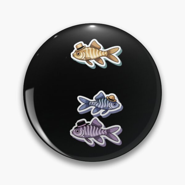 Item preview, Zebrafish with hats - cute animal designed and sold by DamioPolArt.