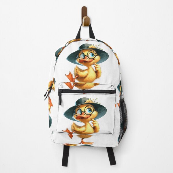 Item preview, Whimsical BABY DUCK with BIG HAT – Surreal Farm Animal Art designed and sold by WHITE FLAME PRINTS.