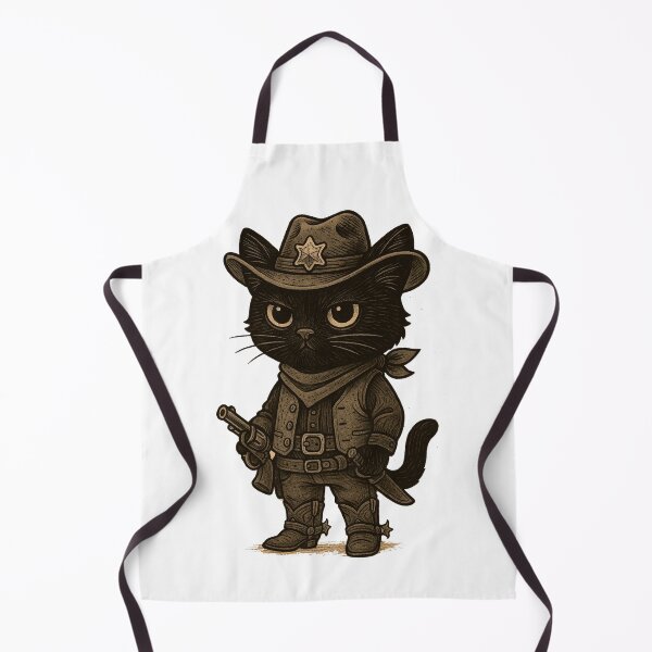 Item preview, Midnight Outlaw – Black Cowboy Cat designed and sold by Qopta.