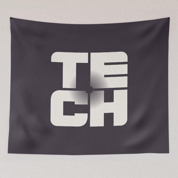Aperçu de l'œuvre Conception typographique moderne et audacieuse du bloc TECH créée et vendue par trepiu.