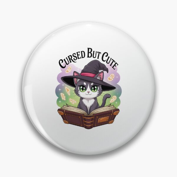 Item preview, Cursed But Cute Kawaii Cat Halloween T-Shirt – Adorable Witch Cat with Glowing Green Eyes designed and sold by al21ex.