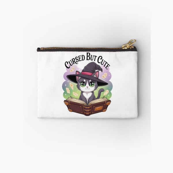 Item preview, Cursed But Cute Kawaii Cat Halloween T-Shirt – Adorable Witch Cat with Glowing Green Eyes designed and sold by al21ex.