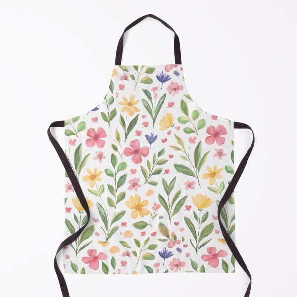 Item preview, Watercolor Floral Seamless Pattern – Soft Pink, Yellow, and Purple Flowers with Green Leaves on White Background designed and sold by FestivityFinds.