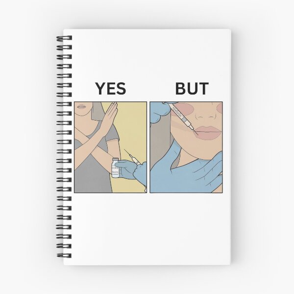 Item preview, Yes But Lips Filler Needle Version - Thanksgiving, Christmas And Birthday Party Gift Ideas for Memes Lovers and Fans designed and sold by Memeing Everything.
