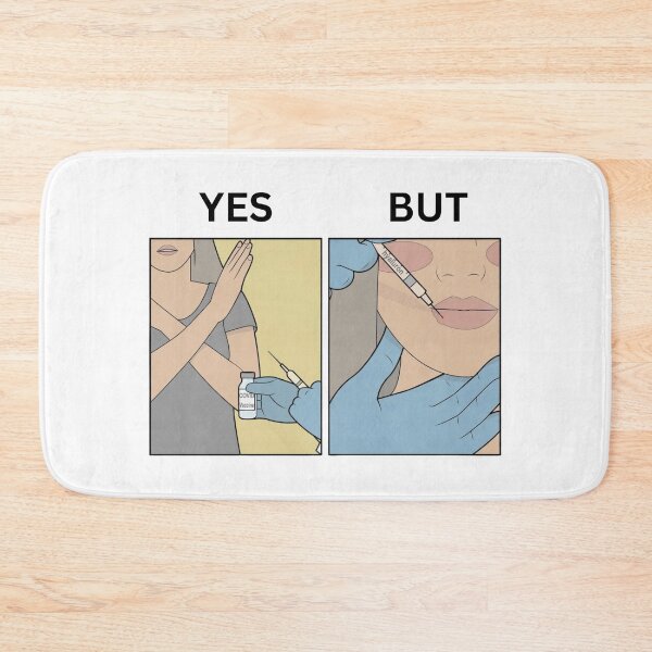 Item preview, Yes But Lips Filler Needle Version - Thanksgiving, Christmas And Birthday Party Gift Ideas for Memes Lovers and Fans designed and sold by Memeing Everything.