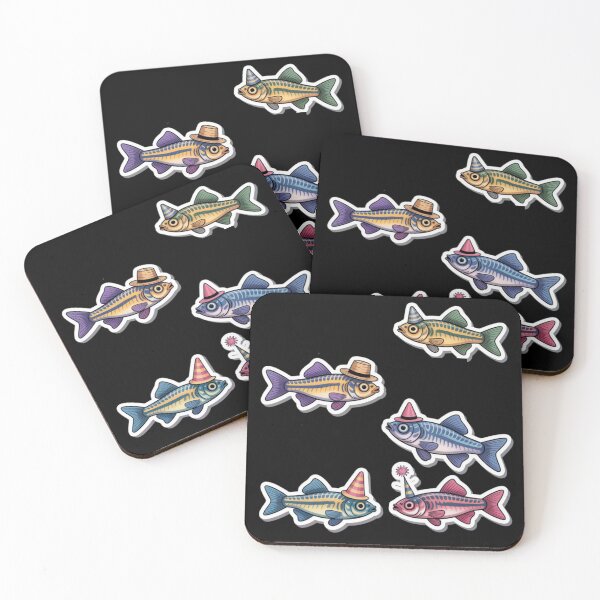 Item preview, Zebrafish with hats - cute fish designed and sold by DamioPolArt.