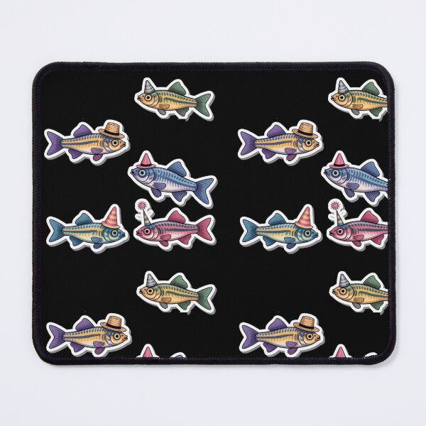 Item preview, Zebrafish with hats - cute fish designed and sold by DamioPolArt.