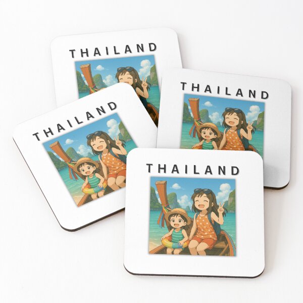 Item preview, Sisters Exploring Thailand on a Longtail Boat – Anime Style designed and sold by konthai.familyart.