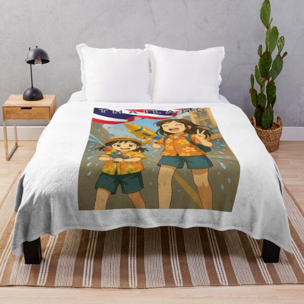 Item preview, Songkran Festival Thailand | Cute Anime Girls Water Fight | Thai New Year Celebration designed and sold by konthai.familyart.