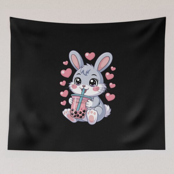 Item preview, bunny and bubble tea designed and sold by jkrphoto.