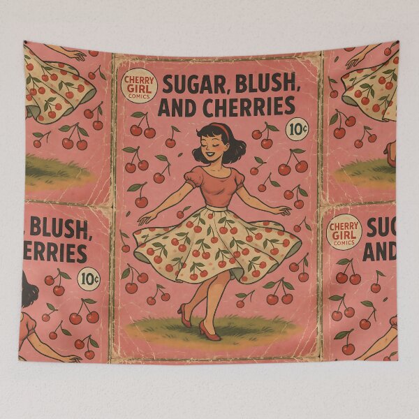 Item preview, Flirty Cherry Girl: Sugar, blush, and cherries designed and sold by bapupa.