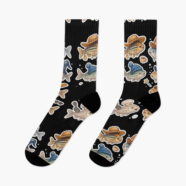 Item preview, Zebrafish with hats - fish lover designed and sold by DamioPolArt.