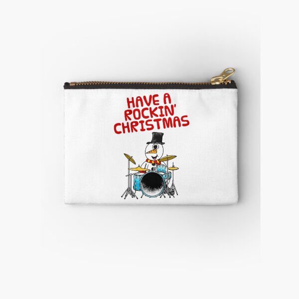 Item preview, Have A Rockin' Christmas, Snowman Playing Drums, Drummer Musician designed and sold by doodlerob.
