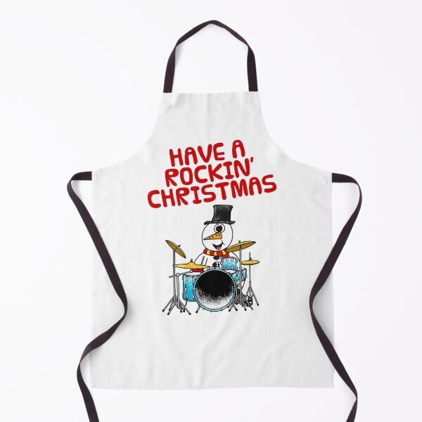 Item preview, Have A Rockin' Christmas, Snowman Playing Drums, Drummer Musician designed and sold by doodlerob.