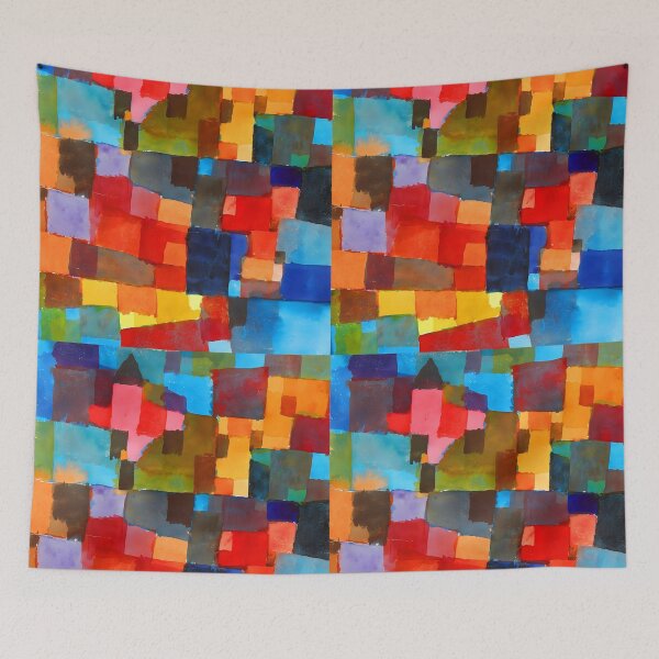 Item preview, Paul Klee Room Architectures Raumarchitekturen auf Kalt-Warm – cut version ( without frame and signature) designed and sold by EmeraldeaArt.