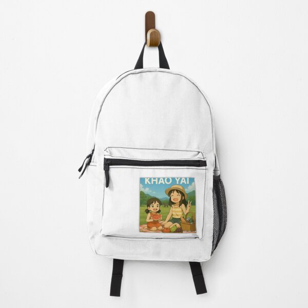 Item preview, Sisters Picnic at Khao Yai National Park – Cute Anime Thailand Travel Art designed and sold by konthai.familyart.