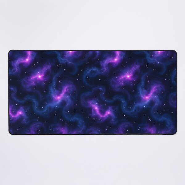 Item preview, Cosmic Nebula Seamless Pattern – Vibrant Purple and Blue Swirls with Stars on Dark Space Background designed and sold by FestivityFinds.