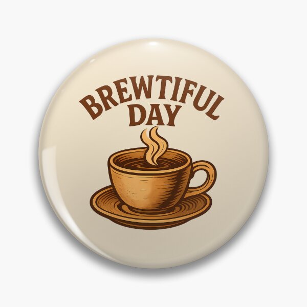 Item preview,  Brewtiful Day — Vintage Hand-Drawn Coffee Cup Illustration | Retro Coffee Mug Design, Coffee Lover Gift designed and sold by Raslanity.