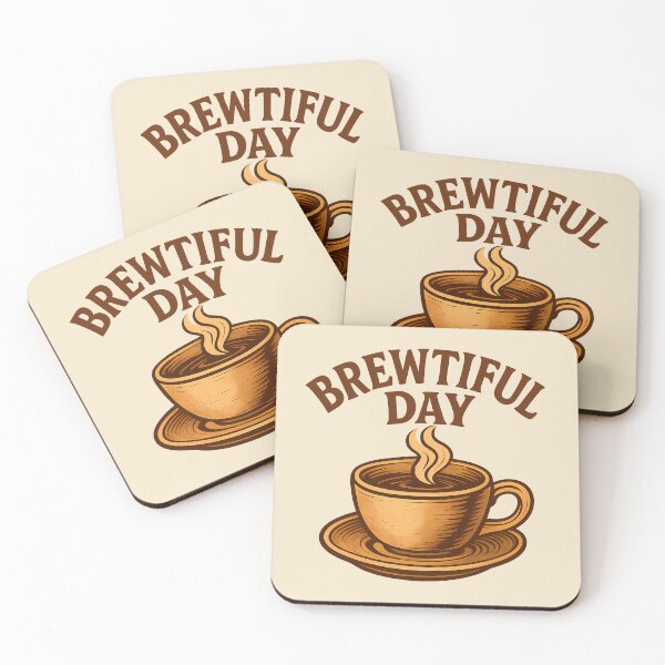 Item preview,  Brewtiful Day — Vintage Hand-Drawn Coffee Cup Illustration | Retro Coffee Mug Design, Coffee Lover Gift designed and sold by Raslanity.