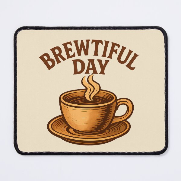 Item preview, Brewtiful Day — Vintage Hand-Drawn Coffee Cup Illustration | Retro Coffee Mug Design, Coffee Lover Gift designed and sold by Raslanity.
