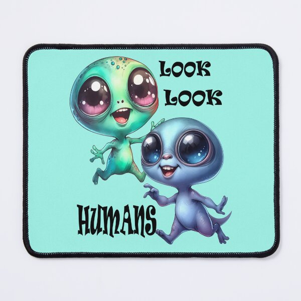 Item preview, Happy aliens running excitedly after the humans designed and sold by LoneAngel.