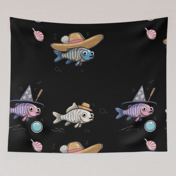 Item preview, Cute Zebrafish with hats designed and sold by DamioPolArt.