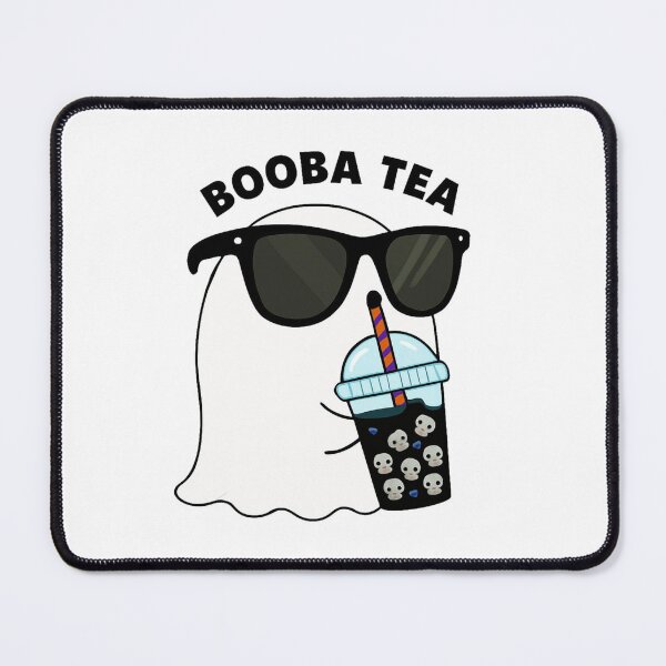 Item preview, Funny Cute Ghost with Sunglasses Holding BooBa Tea – Spooky Boba designed and sold by RuweisVibes.