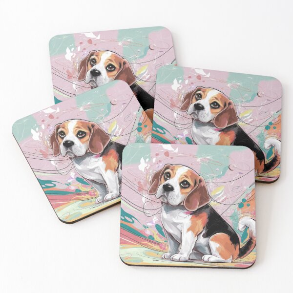Item preview, Modern Abstract Beagle Portrait designed and sold by NeatThingLover.