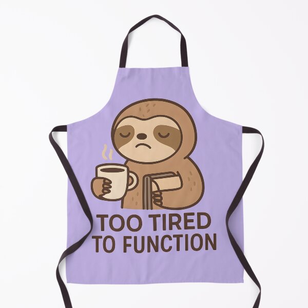 Item preview, Too Tired to Function – Cute Sloth with Coffee designed and sold by domi199834.