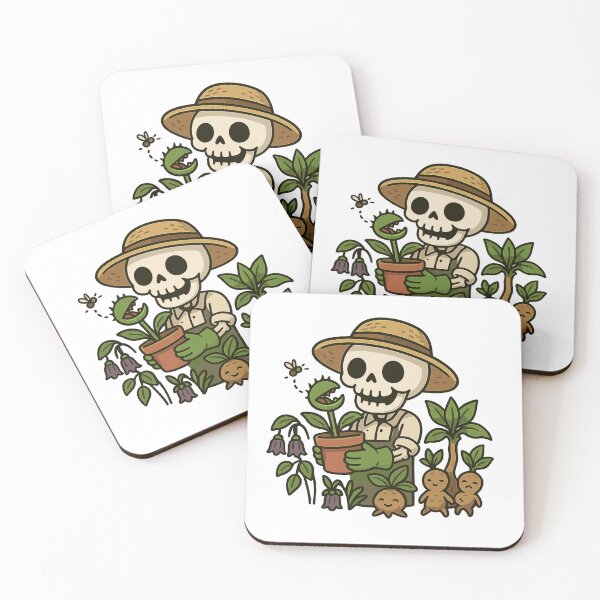 Item preview, Skeleton Gardener with Spooky Plants designed and sold by Cute-Nature.