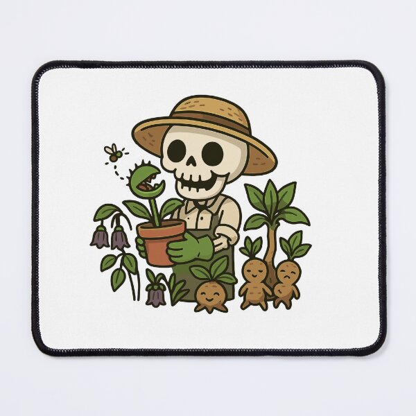 Item preview, Skeleton Gardener with Spooky Plants designed and sold by Cute-Nature.