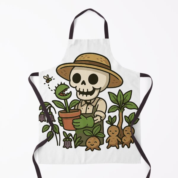 Item preview, Skeleton Gardener with Spooky Plants designed and sold by Cute-Nature.