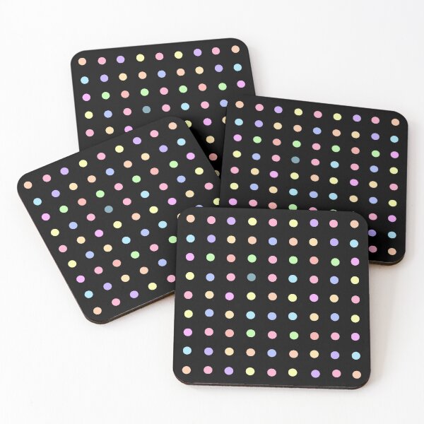 Item preview, textured multicolored background with hand-drawn polka dots. Multicolored flat pots: purple, red, yellow, blue, green designed and sold by Grin Katalina Floral Patterns & Cozy Art.