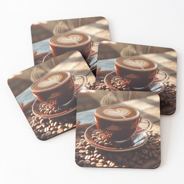 Item preview, “Aromatic Latte Coffee with Heart Art – Perfect Morning” designed and sold by RAKO13.