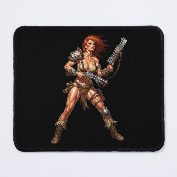 Item preview, Wasteland Fury | Post-Apocalyptic Warrior Art | Queen of the Scraplands designed and sold by VintageBazaar.