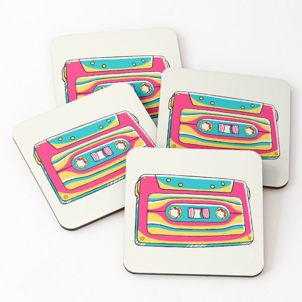 Item preview, Retro Cassette Vibes 90s Neon Pop Colors designed and sold by EmeraldeaArt.