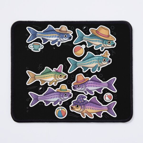 Item preview, Funny colorful Zebrafish with hats designed and sold by DamioPolArt.