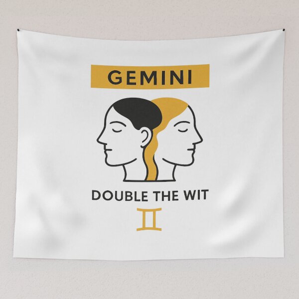 Artikelvorschau, Zwillinge – Doppelter Witz – Zodiac Twins Illustration entworfen und verkauft von ArtByYunus.