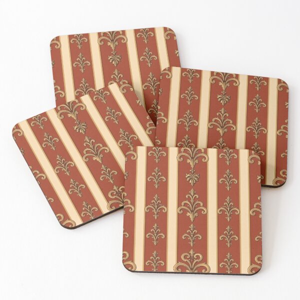 Item preview, Rust & Alabaster Striped Gold Baroque designed and sold by DesignsByPrnces.