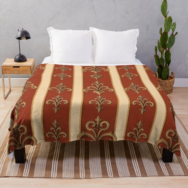 Item preview, Rust & Alabaster Striped Gold Baroque designed and sold by DesignsByPrnces.