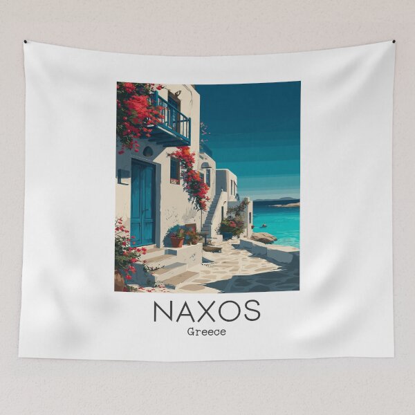 Item preview, A Vintage Travel Illustration of the Naxos - Greece  designed and sold by GoodOldVintage.