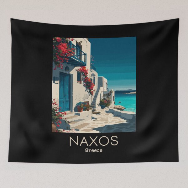 Item preview, A Vintage Travel Illustration of the Naxos - Greece  designed and sold by GoodOldVintage.