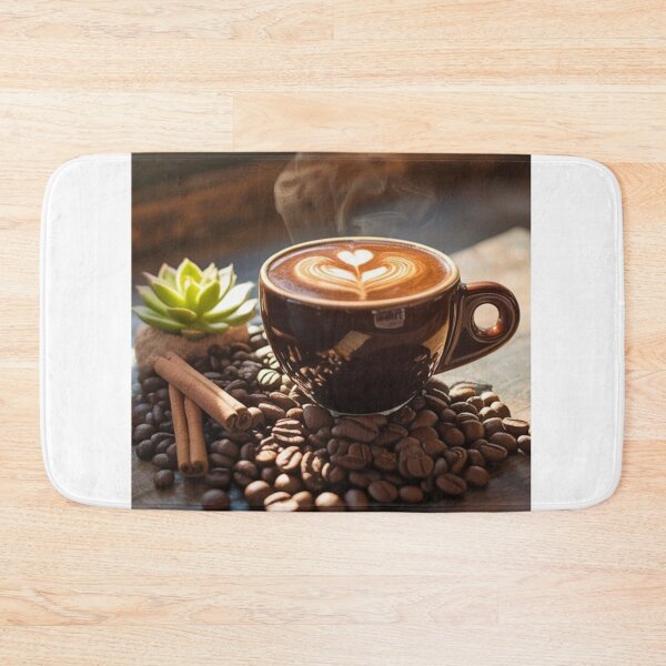 Item preview, “Aromatic Latte Coffee with Heart Art – Perfect Morning” designed and sold by RAKO13.