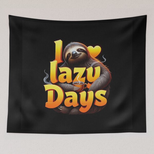 Item preview, I Love Lazy Days sloth design designed and sold by Vintage Designs +.