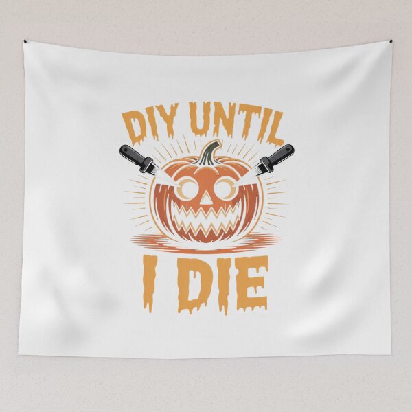 Item preview, DIY Until I Die – Spooky Halloween Pumpkin designed and sold by ArtByYunus.