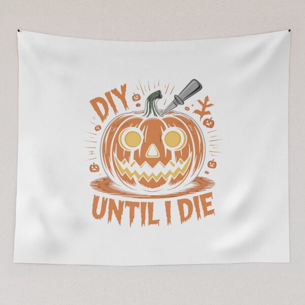 Item preview, DIY Until I Die – Spooky Halloween Pumpkin designed and sold by ArtByYunus.