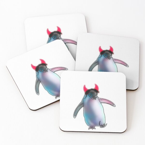 Item preview, Percy the Penguin in Devil Horn Headband – animalzinhats designed and sold by Ashley’sAnimalz.